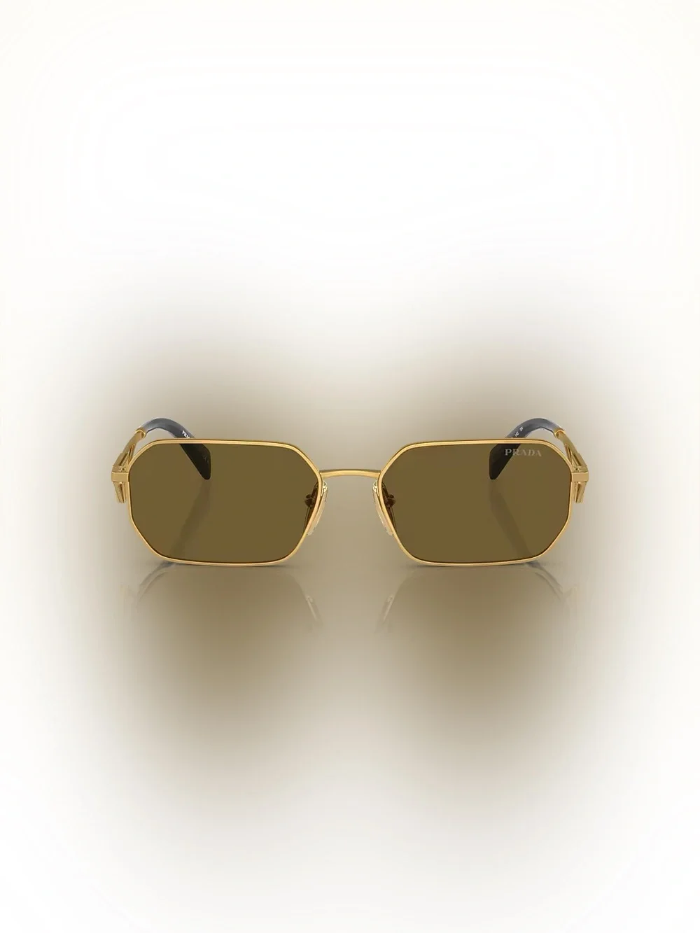 Prada Men’s Gold Frame with Brown Lenses Sunglasses PR A51S